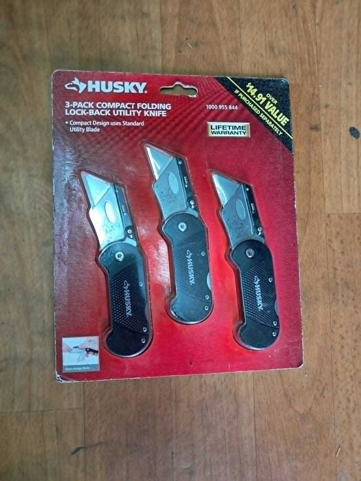 Składane nożyki budowlane HUSKY 3-pak | NOWE