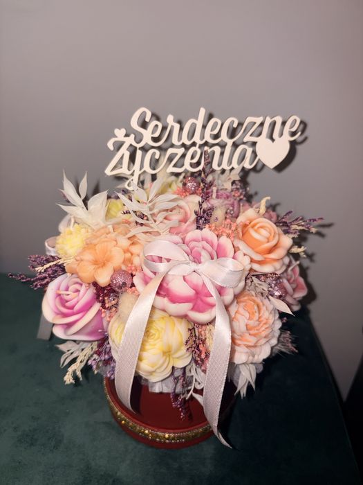 Flower box ze świec sojowych