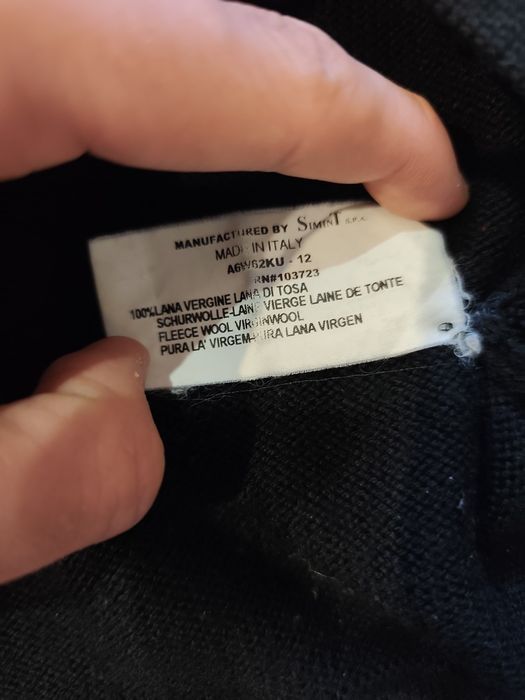 Oryginalny sweter Armani Jeans czarny bawełniany rozmiar M