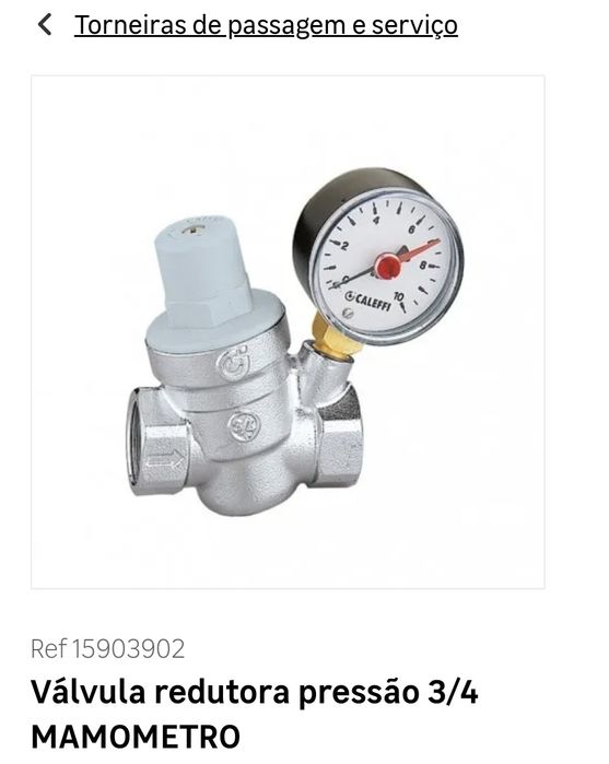Válvula Reguladora de pressão de água 3/4