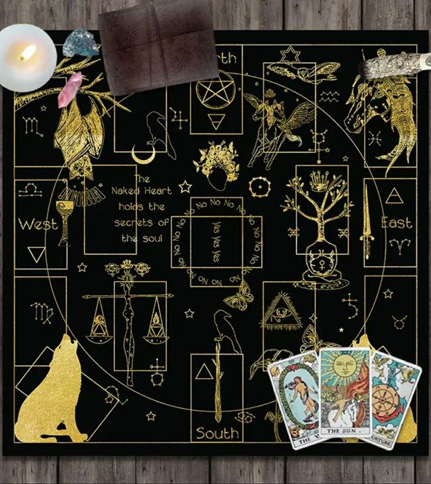 Скатерть Таро Алтарь Магия Волки