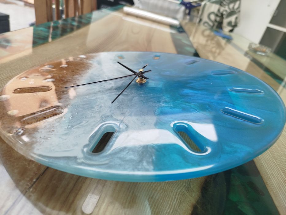 Zegar ścienny żywica epoksydowa