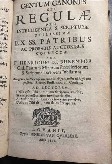 Rara e importante 1.ª edição de Henricus de Bukentop. 1696.