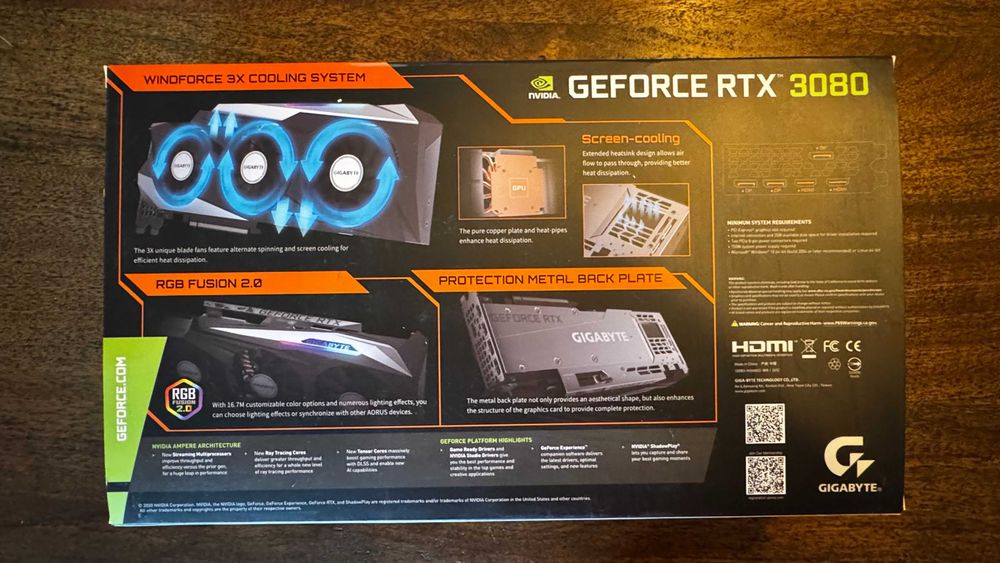 Gigabyte GeForce RTX 3080 GAMING OC 10G (10GB) — Excelente estado
