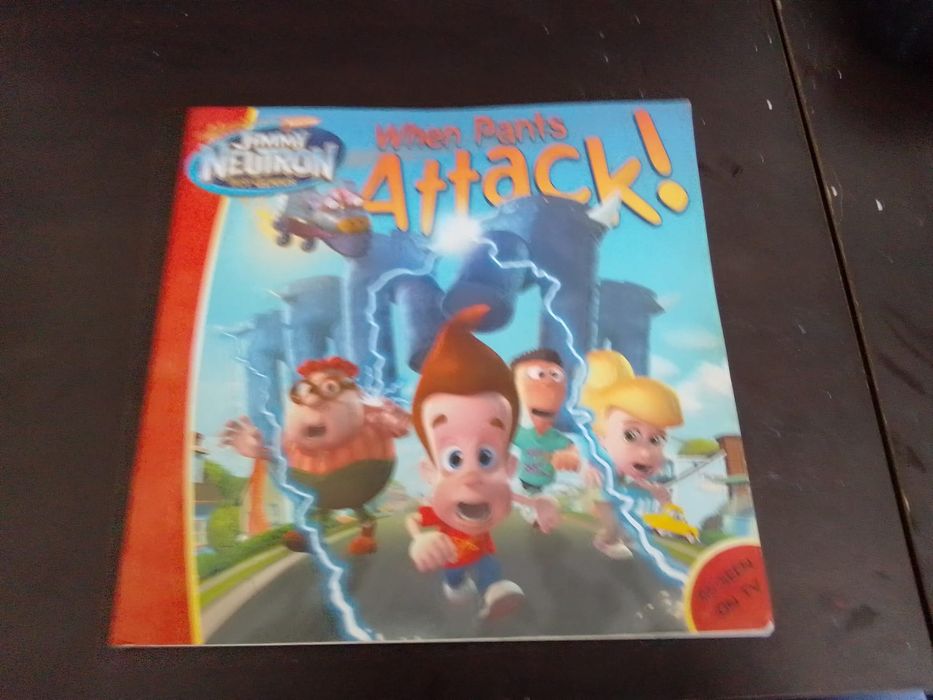 Livro infantil ilustrado "Jimmy Neutron: Boy Genius - When Pants Attack!" (Nickelodeon).