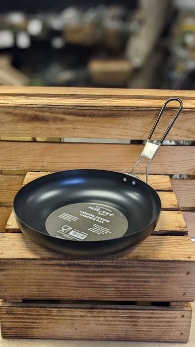 Пательня тактична Mil-Tec Нержавіюча сталь Зі складною ручкою