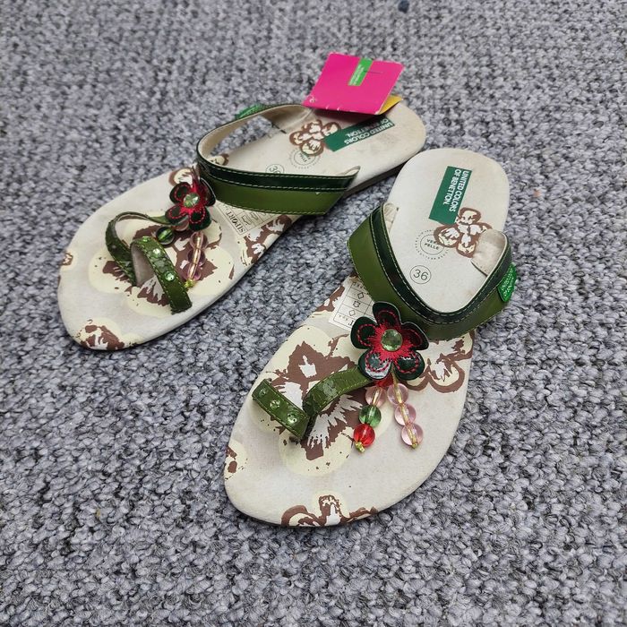 36 24 см Кожаные женские шлёпанцы вьетнамки для девочки