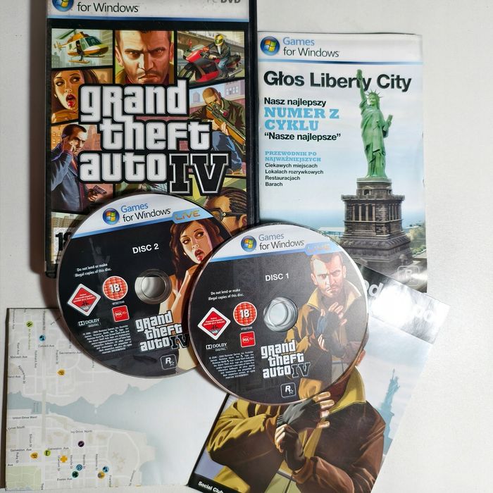 gra pc - grand theft auto iv pc - gta 4 - polskie wydanie mapa