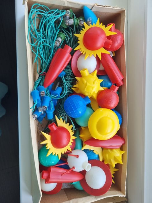 Елочные игрушки СССР, гирлянды