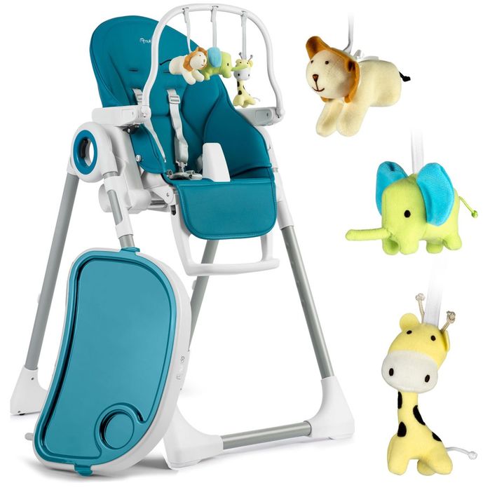 Krzesełko do karmienia ze stolikiem, leżaczek Belo ciemno