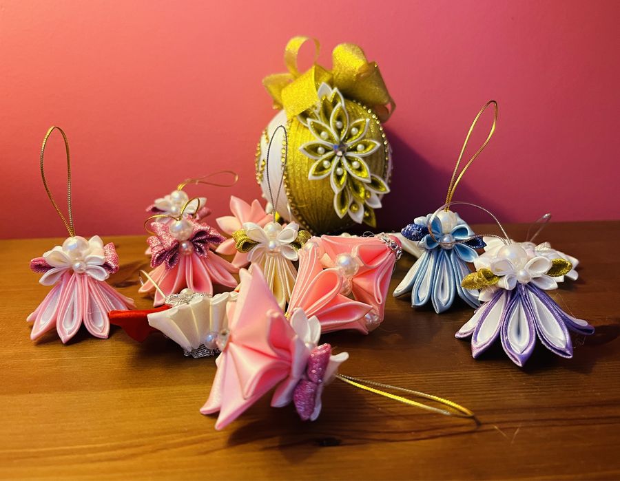 Ozdoby choinkowe ręcznie robione zestaw 14 sztuk