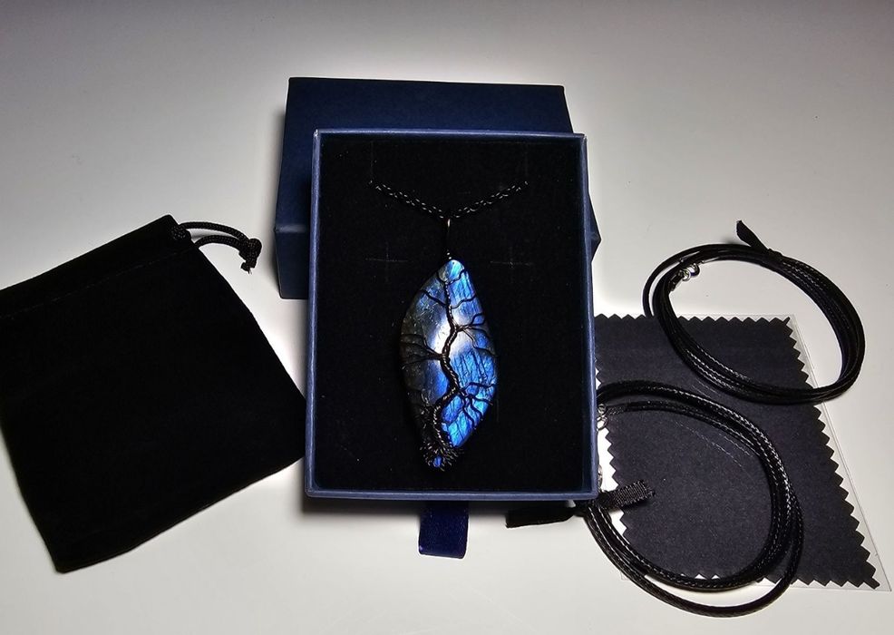 Labradoryt Drzewo Życia – Zestaw Prezentowy XXL