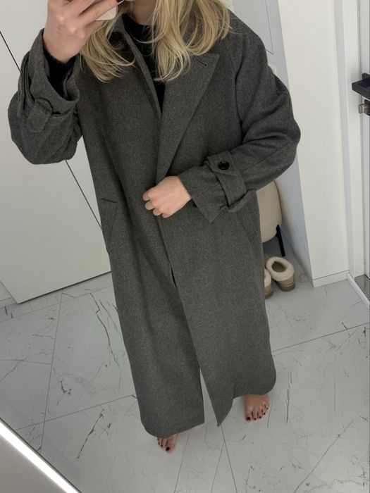 Пальто укр. Бренду сіре