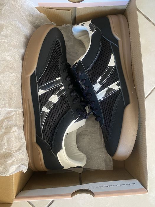 Czarne sneakersy damskie Graceland, elastyczne sznurówki, rozmiar 37, nowe
