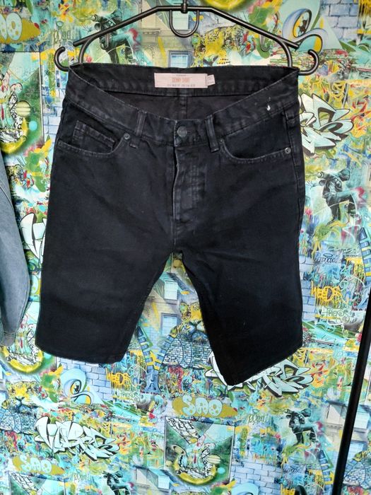 Шорти чорні, джинсові, скінні