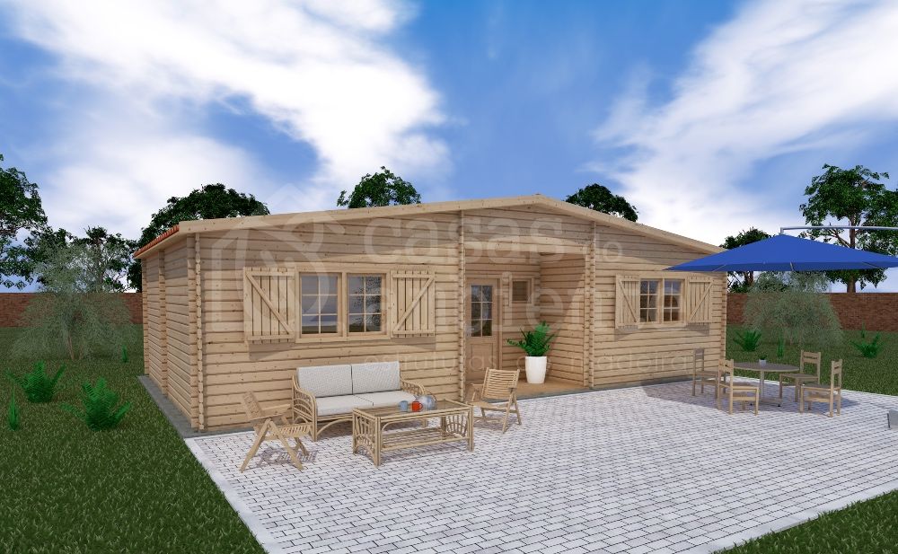 Casa de Madeira Pré-fabricada de 66m2