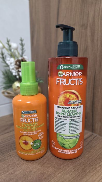 Набір крем і спрей для волосся Garnier Гуд бай посічені кінчики