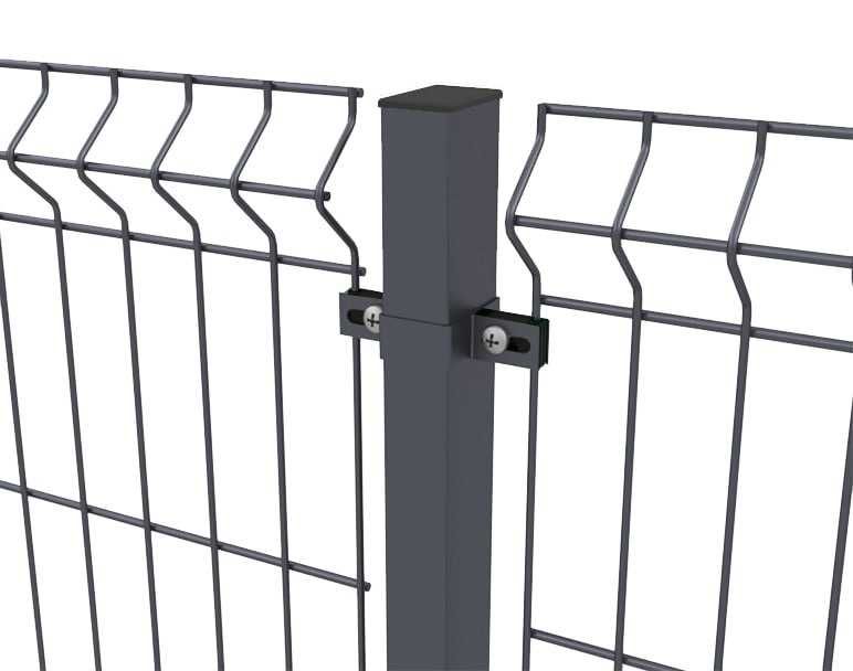 OBEJMA do slupka ogrodzeń 60х40mm KOŃCOWE, NAROŻNE, PRZELOTOWE