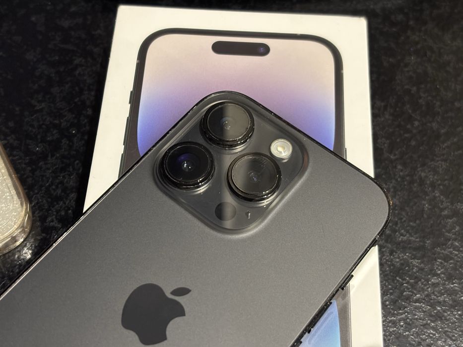 iPhone 14 Pro 128GB Space Black – Ekran bez rys | Szkło ochronne | 3 etui | Gdańsk
