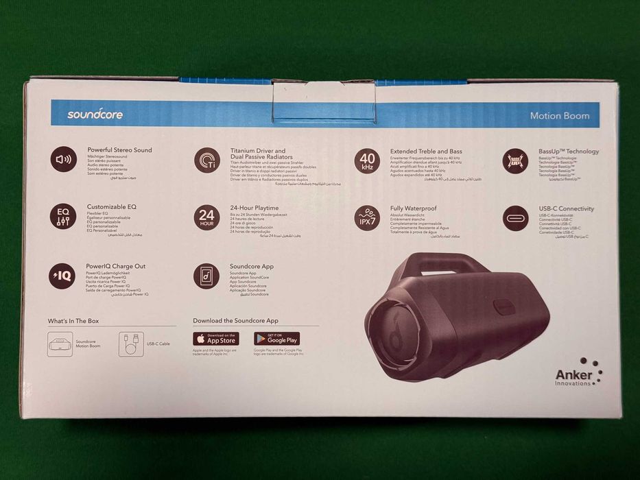 Soundcore Anker Motion Boom, przetworniki tytanowe, IPX7, 24h, BT 5.0