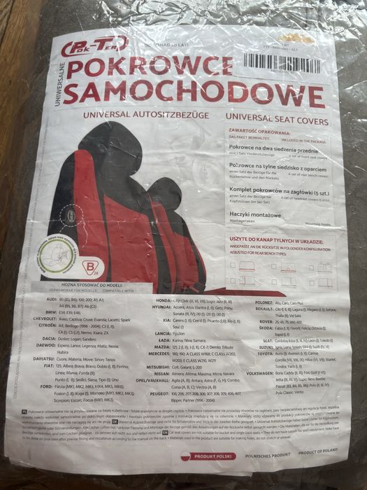 Pokrowce samochodowe Pok-Ter Comfort - jak nowe, komplet