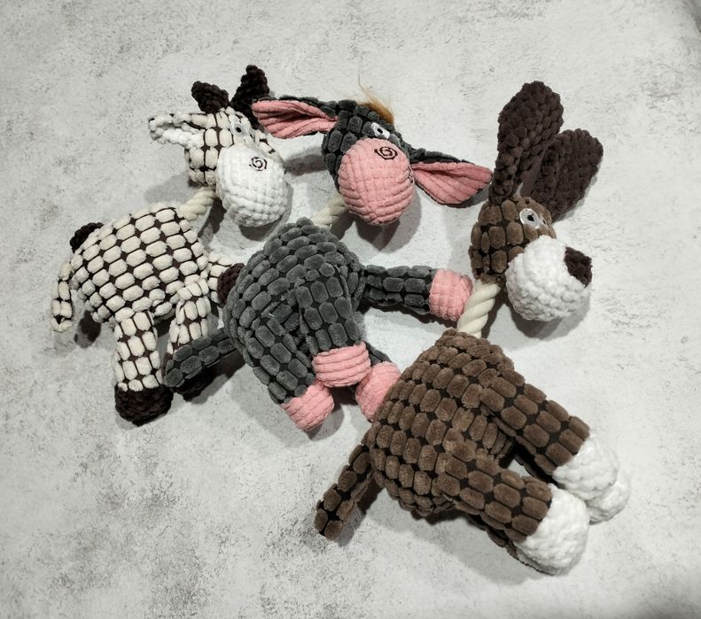 Комплект мʼяка іграшка для собак  у формі собаки +шкребок