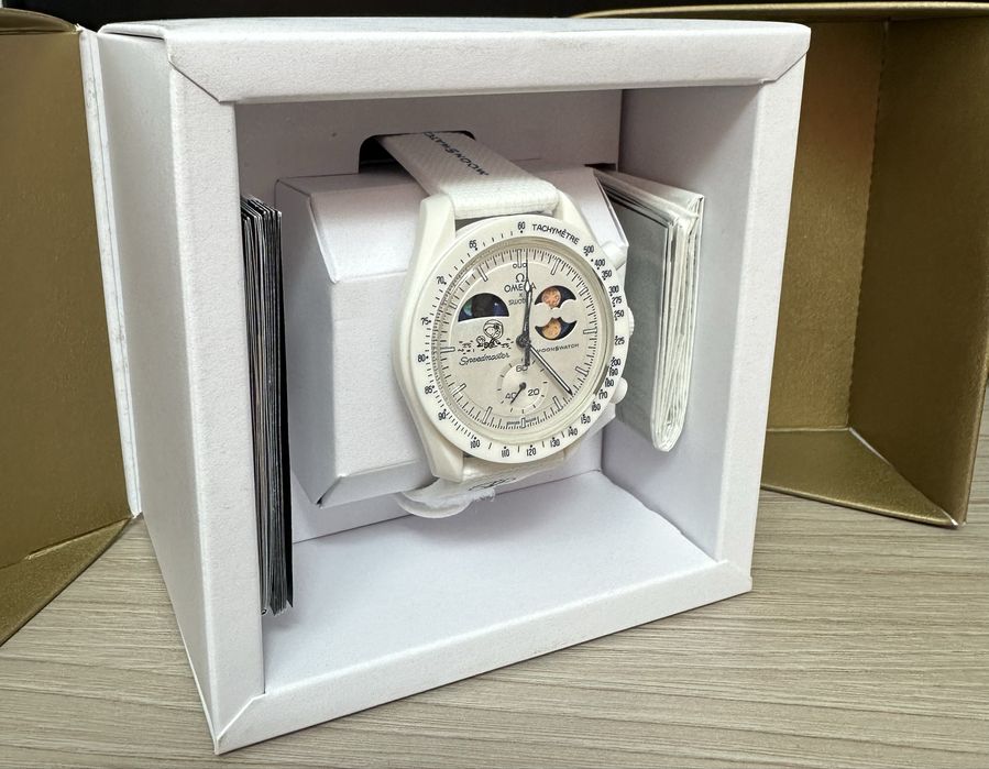 Omega x Swatch Mission to Earthphase Moonshine Gold