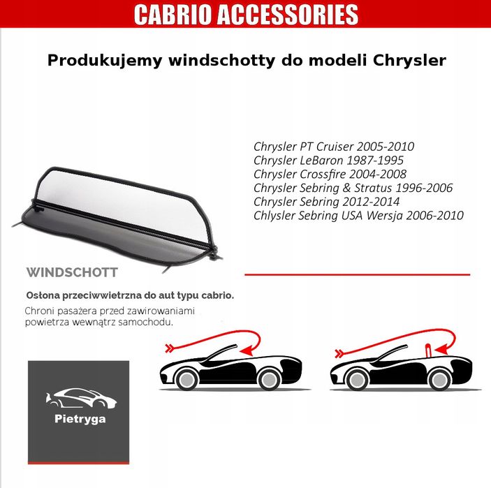 Windschott Chrysler PT Cruiser 2004_2010 Pietryga