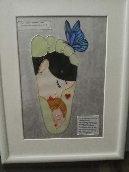 Quadro, pintura em vitral.