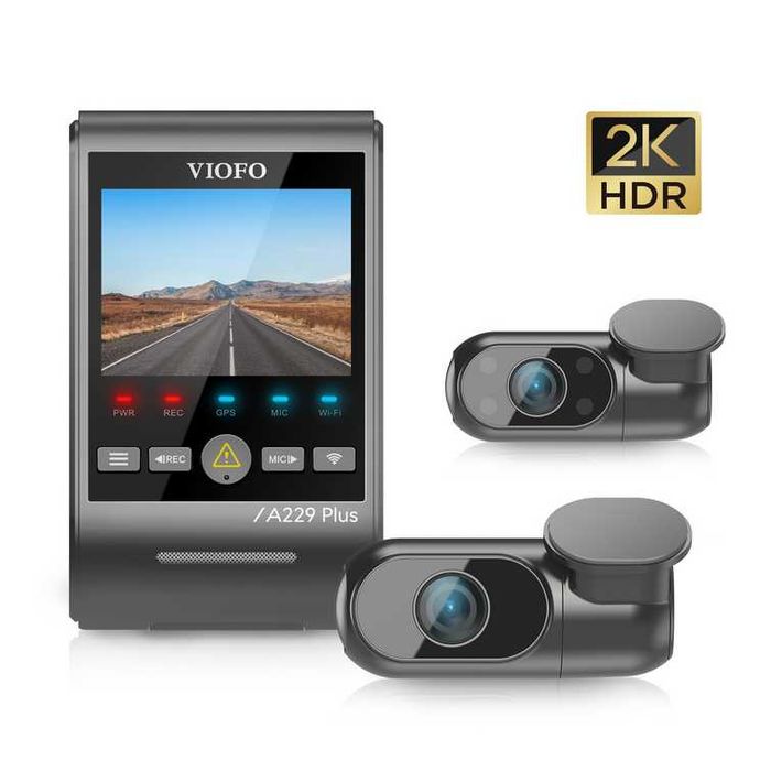 Kamera samochodowa Viofo A229 Plus 3CH – 3 kamery, 4K, GPS, WiFi