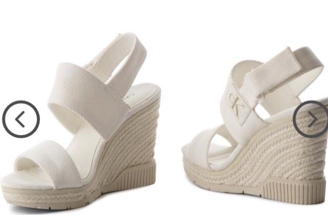 Oryginalne Calvin Klein 40/26 espadryle biale