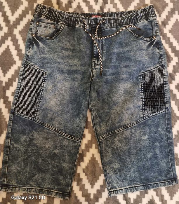 Bardzo fajne regulowane spodenki krótkie jeansowe ¾ + super gratis.