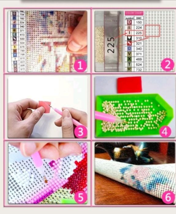 Dodatkowe DIAMENCIKI KWADRATOWE do haftu diamentowego NOWE paczuszki