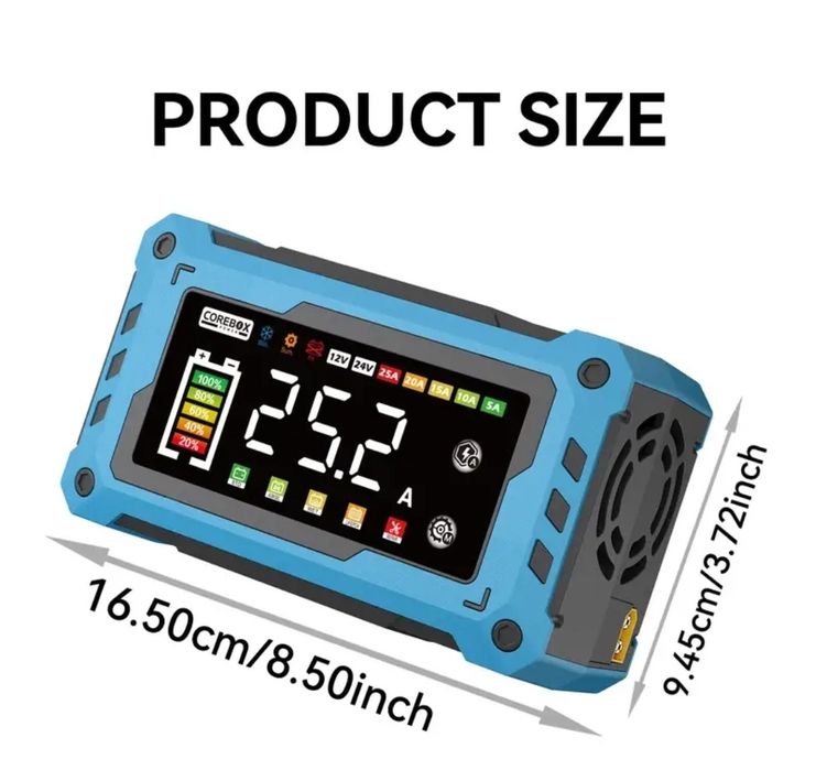 25А Зарядний пристрій COREBOX Power 12V 25A / 24V 10A + чохол