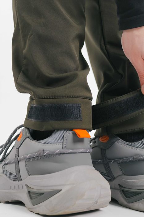 Штани карго чоловічі теплі на флісі Softshell хакі