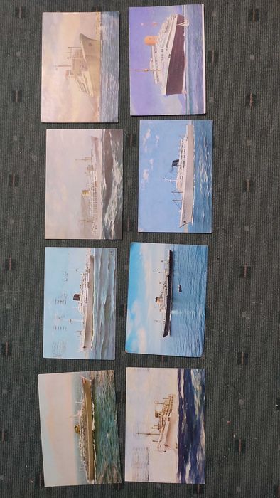 8 Postais antigos com Barcos