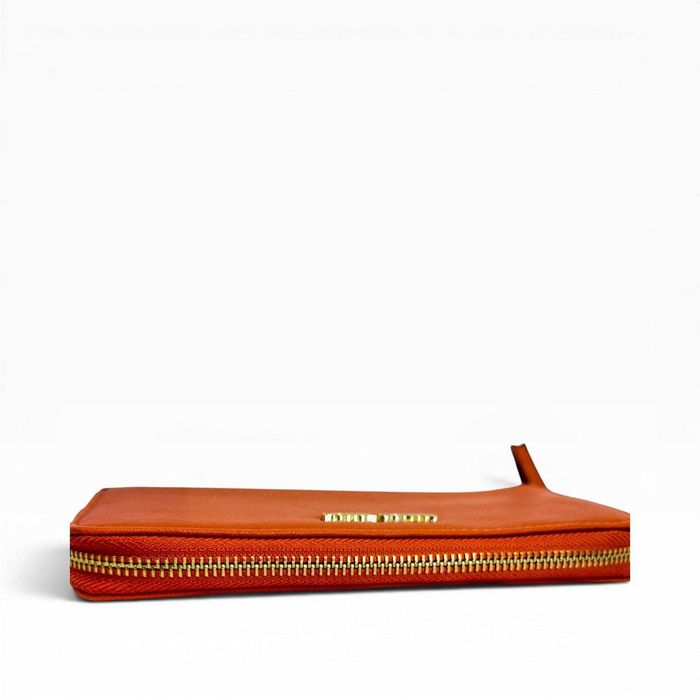 Carteira Mango Touch Laranja c/ Fecho Dourado — Nova