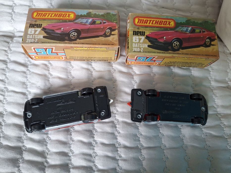 Matchbox 67 novos com caixas datsun 260 z.