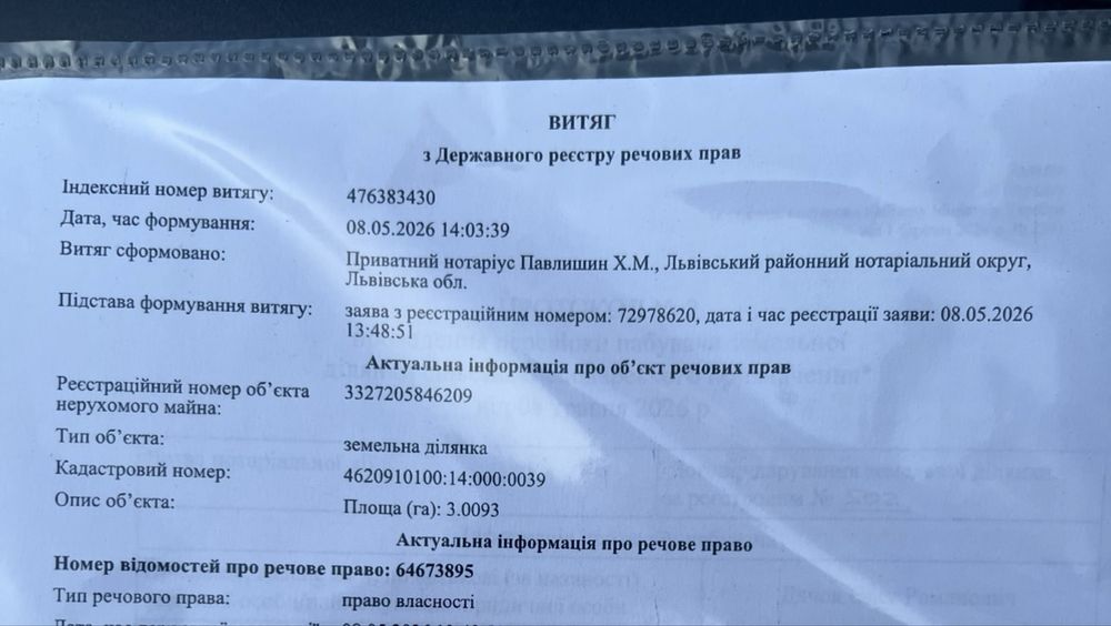 Земля с/г призначення 3 ГА в м Городок (3 км від центру/ 1 км від траси і озера)