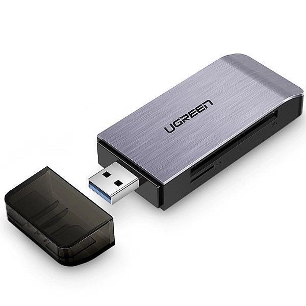Ugreen czytnik kart Sd / micro Sd / Cf / Ms na Usb 3.0 szary (50541)