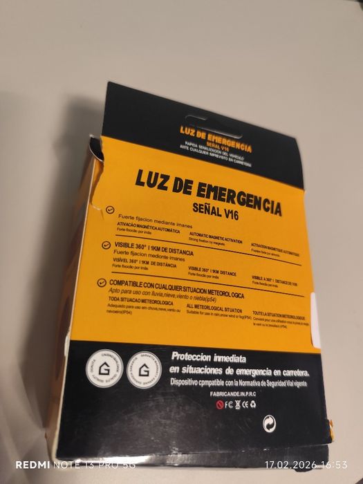 Automatyczne światło awaryjne V16