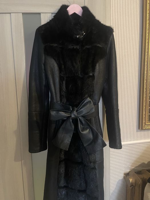 Натуральная дубленка с норкой