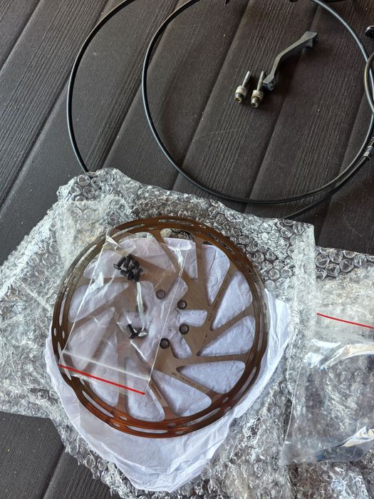 Zestaw hamulce hydrauliczne sram code rs + tarcze + oliwki plug and go