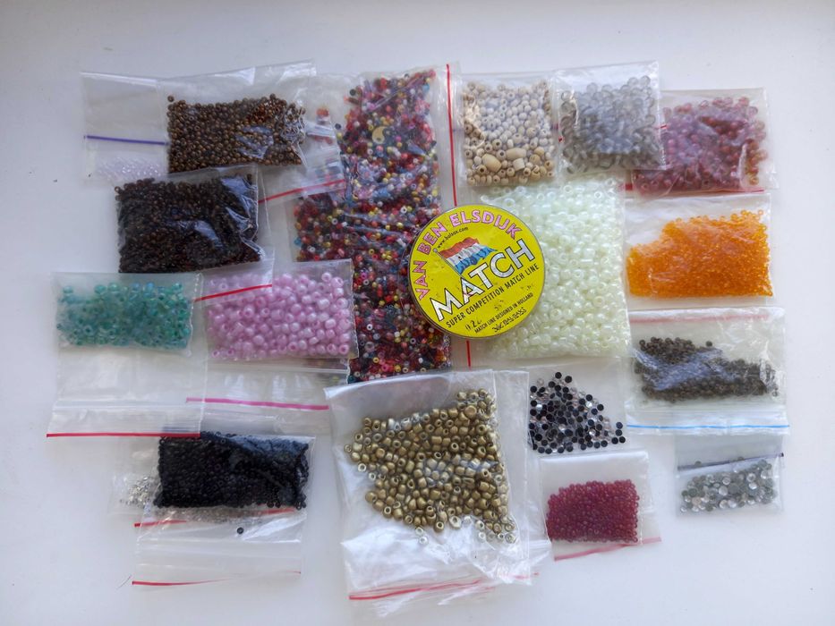 Великий сет для handmade бісер, термострази, глітер, ліска