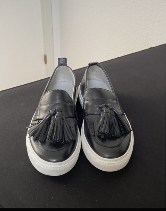 Skórzane mokasyny sneakersy damskie Grenson