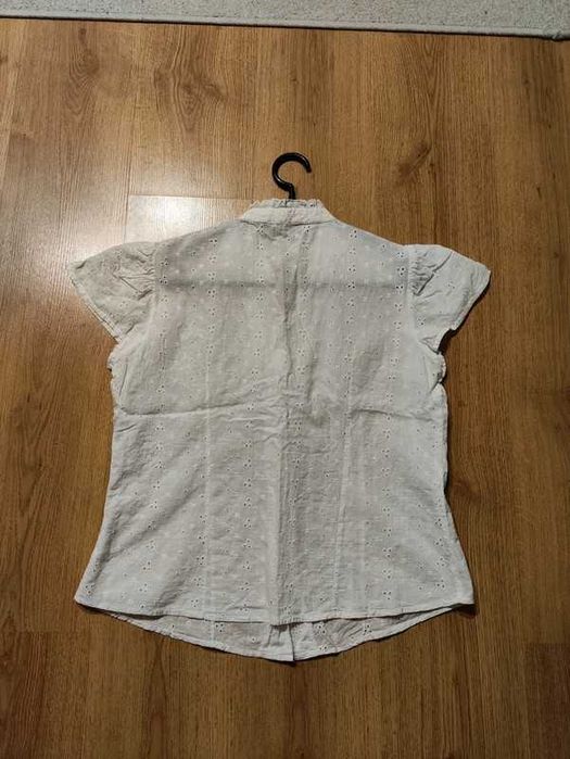 Biała elegancka bluzka z rękawkiem rozmiar XXL