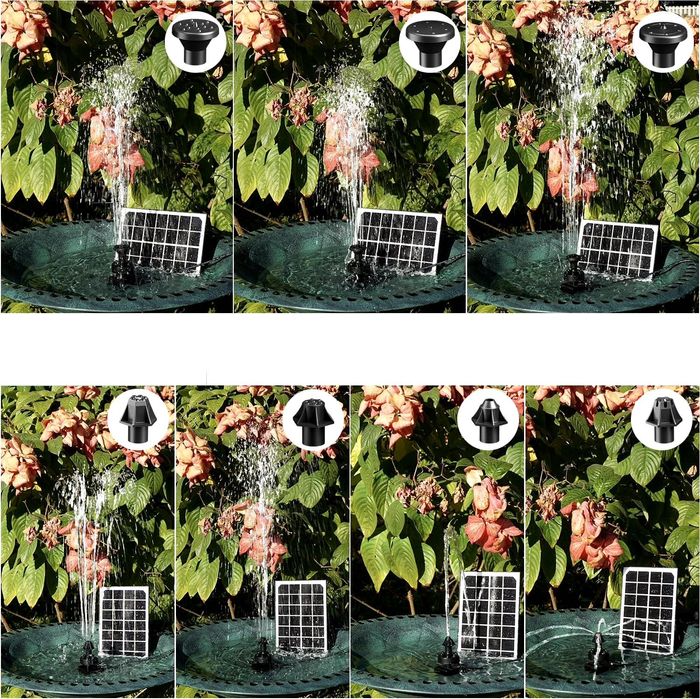 Fontanna Solarna Pompa Do Oczka Wodnego