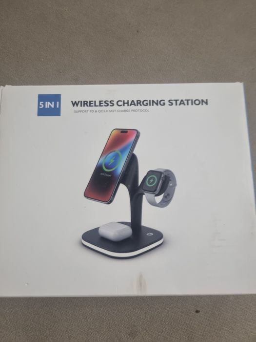 Ładowarka o dukcyjna  stacja dokująca 5W1 APPLE Samsung USB 18W QC 3.0