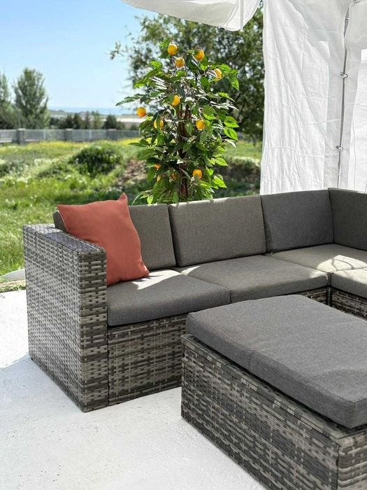 Conjunto de canto para jardim em rattan novo + entrega