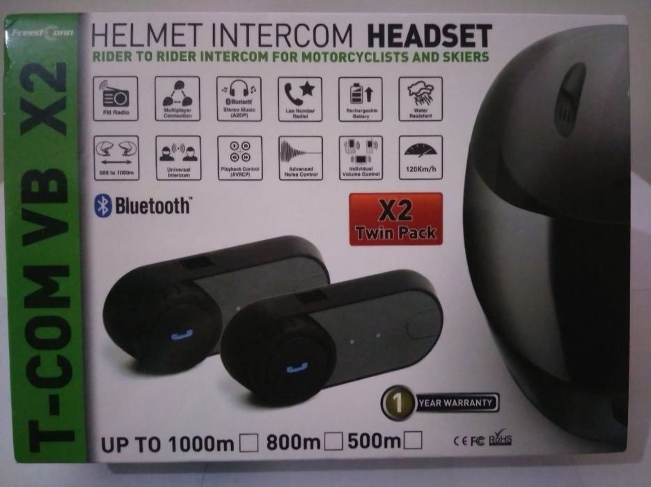 Auriculares/intercomunicadores Bluetooth, Radio/Capacete/Motard(NOVOS)